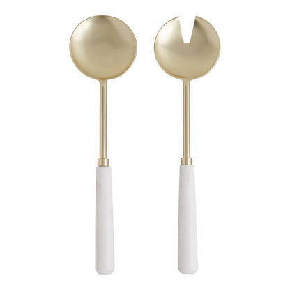 Amalfi Marble and Stainless Steel Salad Servers