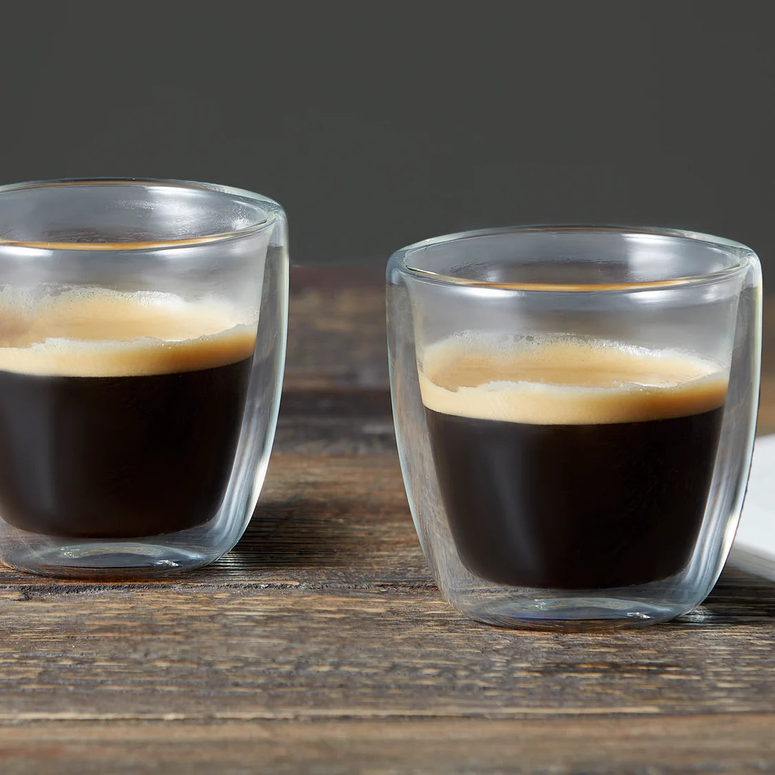 Leaf & Bean Double Wall Glass 2pcs Set Clear - Small