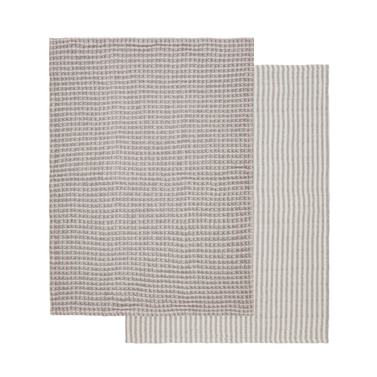 Heritage Stripe Cotton Tea Towel 2pcs Set