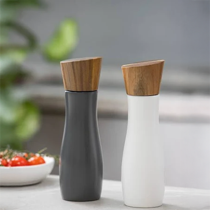 Essentials White/Charcoal Salt + Pepper Grinders
