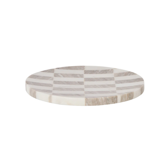 Amalfi Sachi Check Tray White & Beige