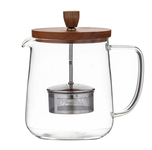 Leaf & Bean Naples Tea Pot with Acacia Lid & Infuser