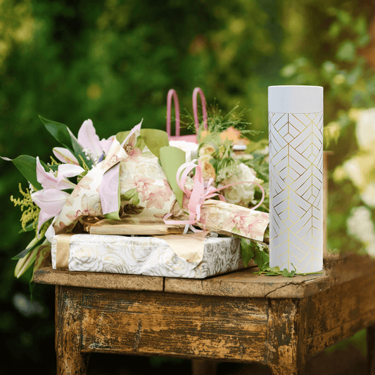 Wine Case White & Gold - Artful & Sage Collective
